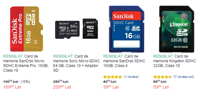 resigilate - carduri memorie