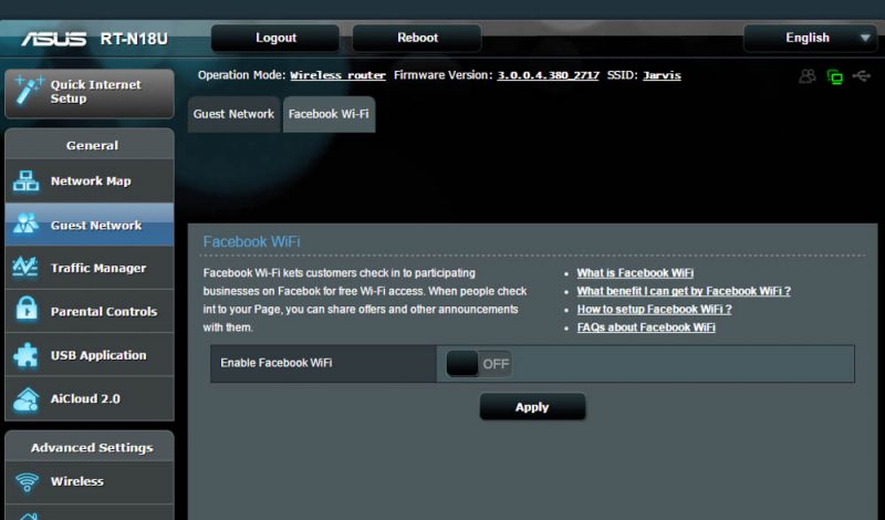 router cu facebook wifi - 2
