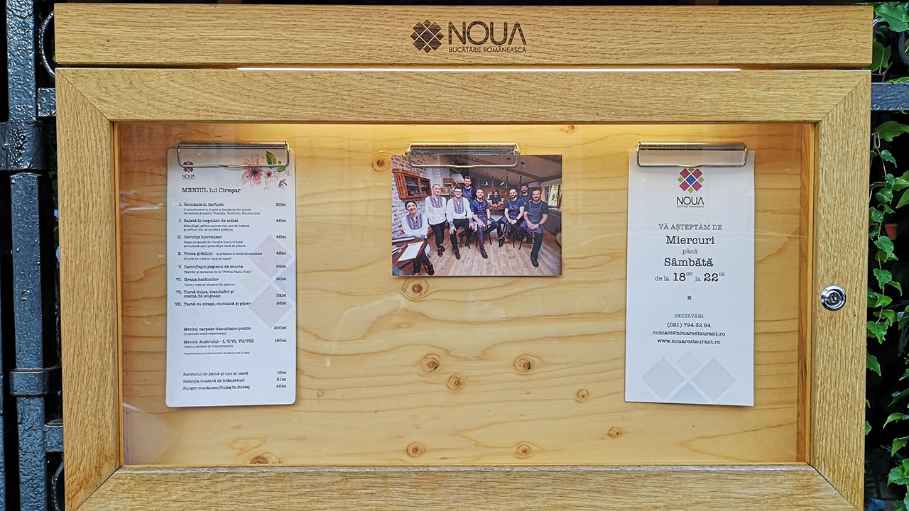 meniu restaurant Noua