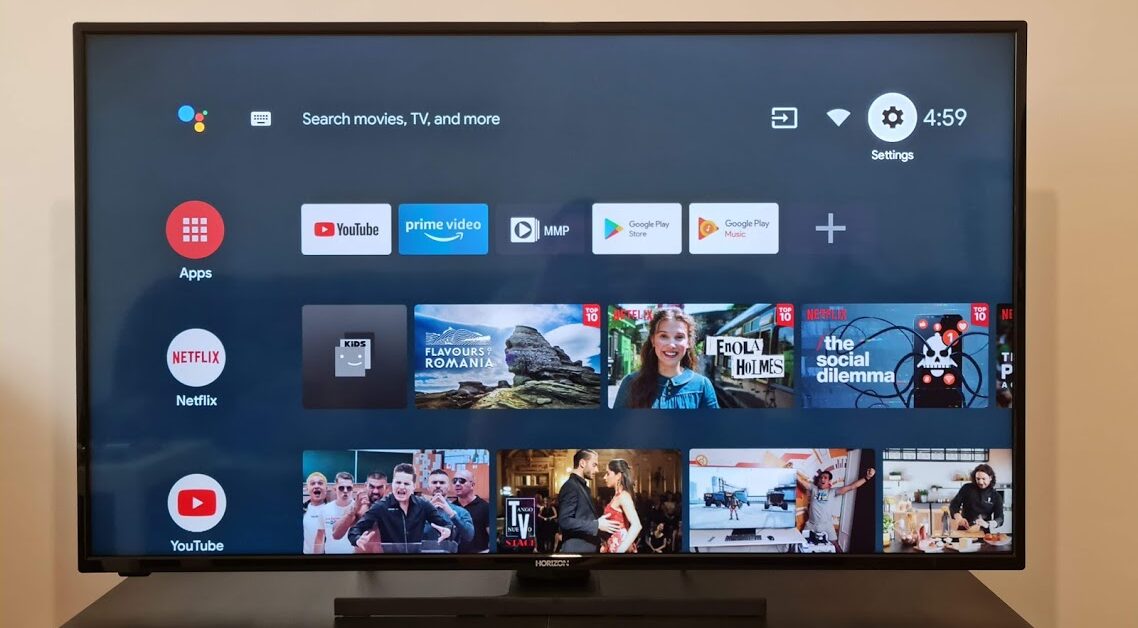 horizon android tv homescreen