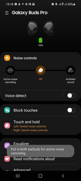 noise canceling galaxy buds pro