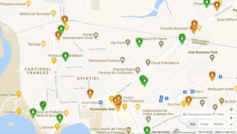plugshare harta stații încărcare mașini electrice