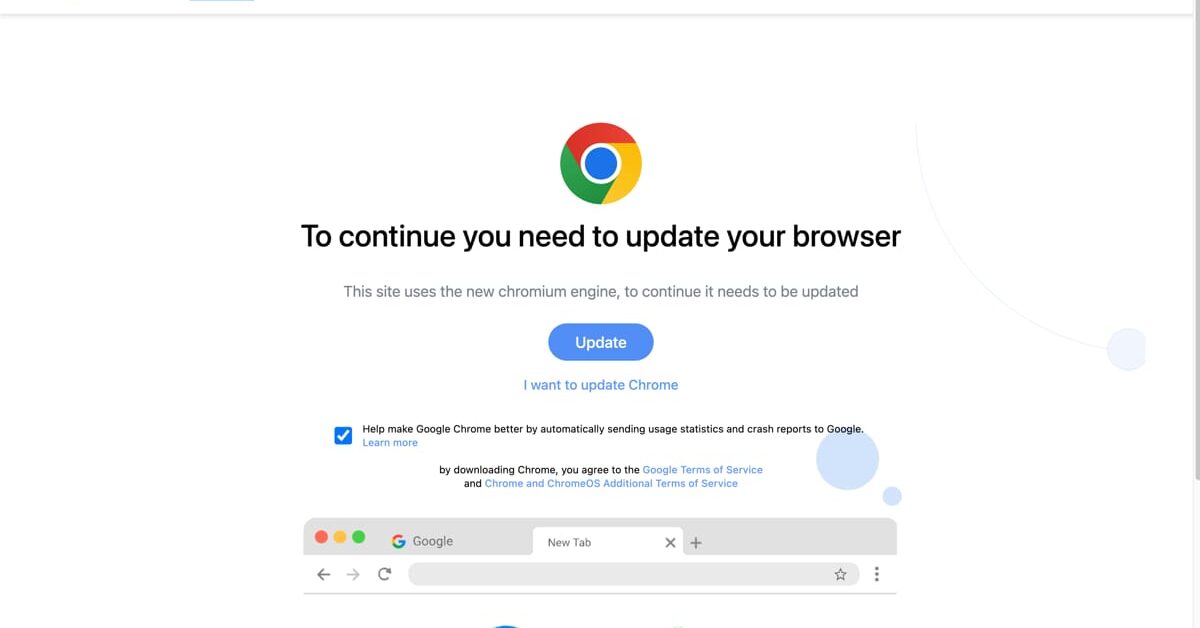 chrome update malware