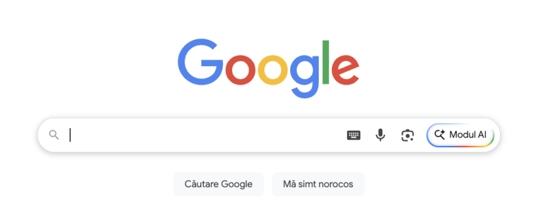 Căutare Google Mod AI România
