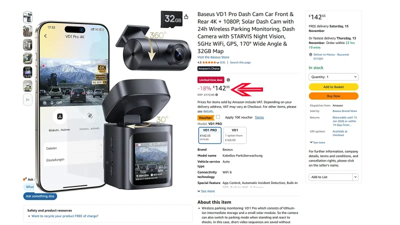 prețuri amazon black friday 2025