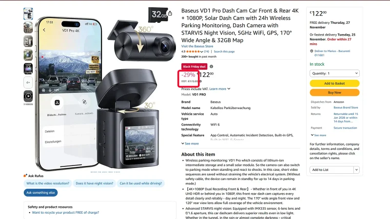 prețuri amazon black friday