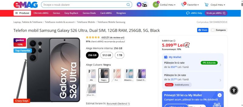 samsung s26 ultra preț bun
