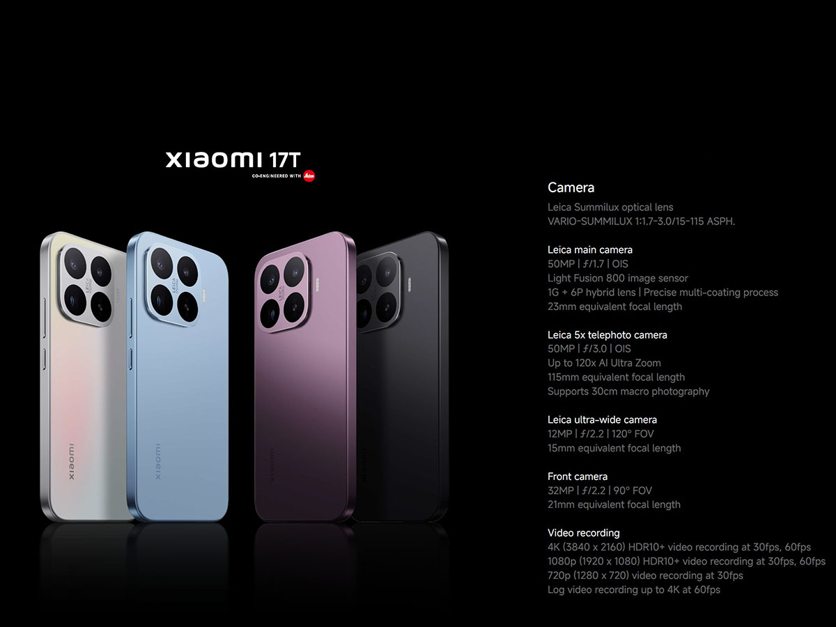xiaomi 17t camere foto