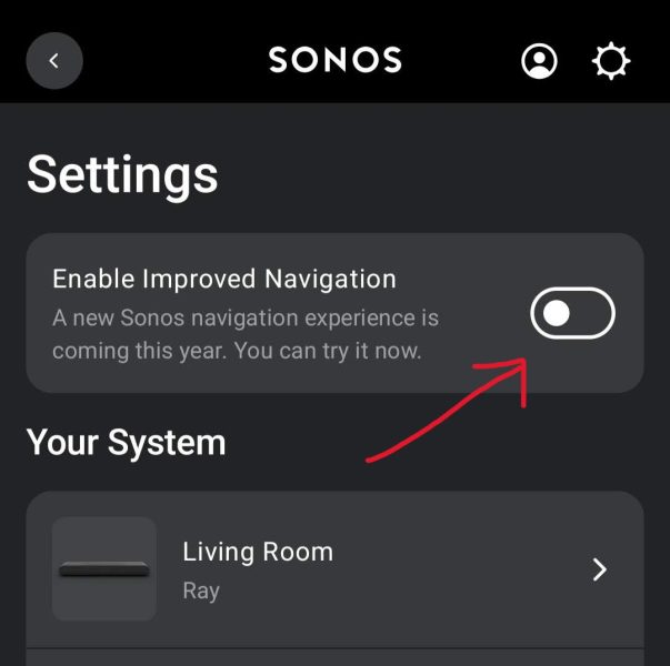 sonos 27 aplicație nouă