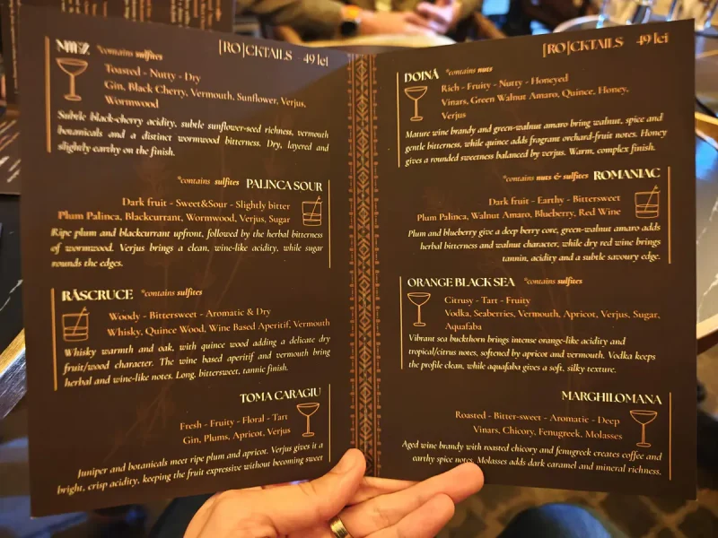 sippers meniu românesc